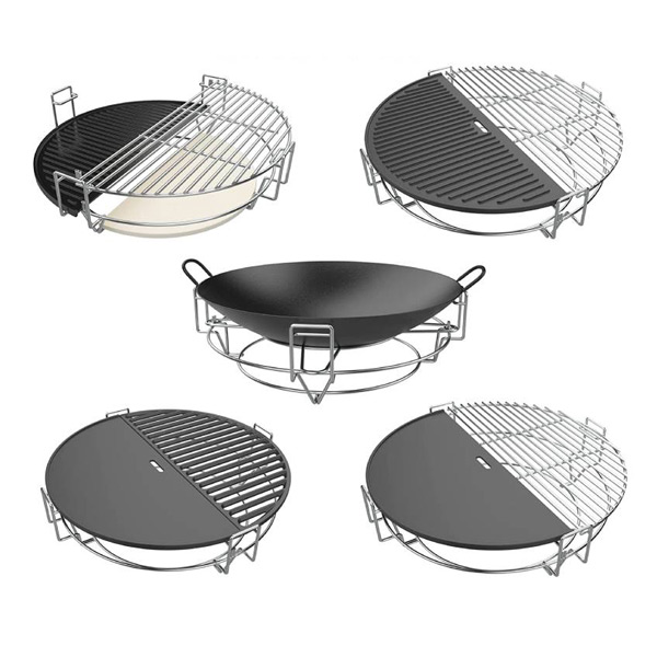 Ceramic-Kamado-BBQ-Grill-accessories-factory-divide-conquer-cooking-system-(4)