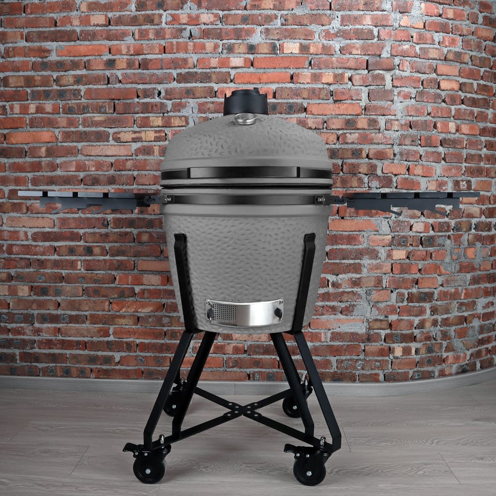 r-g best 18 inch ceramic kamado charcoal bbq grill smoker gray (3)